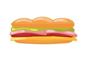 gegrillt frisch Sandwich Symbol isoliert vektor