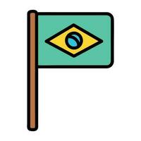 Flagge National von Brasilien Symbol isoliert vektor