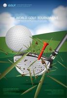 Poster Golf Meisterschaft Vektor-Illustration vektor