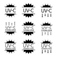 UV-Sterilisator Desinfektionsstempel Hygienegerät Informationsschild vektor