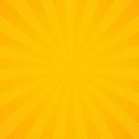 abstrakte Sonne des gelben und orange strahlenden Strahlenmusterhintergrunds. vektor