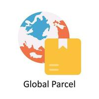 global Paket Vektor eben Symbol Design Illustration. E-Commerce und Einkaufen Symbol auf Weiß Hintergrund eps 10 Datei