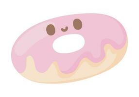 Donut kawaii essen vektor