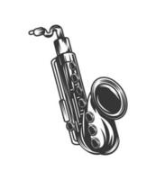 Saxophon Jazz Musical Instrument isoliert Symbol vektor