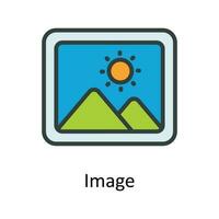 Bild Vektor füllen Gliederung Symbol Design Illustration. Benutzer Schnittstelle Symbol auf Weiß Hintergrund eps 10 Datei