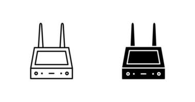 einzigartiges Router-Vektorsymbol vektor