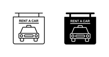 Mieten Sie ein Auto-Vektorsymbol vektor