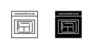 Evakuierungsplan-Vektorsymbol vektor