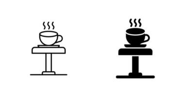 Kaffeetisch-Vektor-Symbol vektor