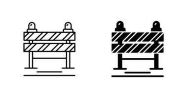 Straßenblockade-Vektorsymbol vektor