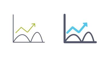 Trend im Diagrammvektorsymbol vektor