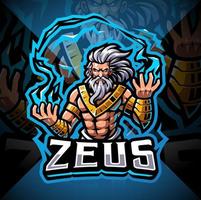 zeus esport maskot logo design vektor