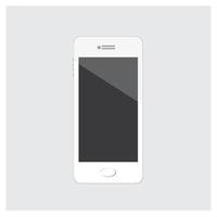 vit mobiltelefon isolerad på vit bakgrund