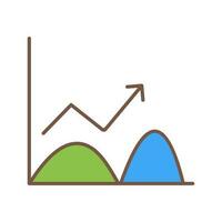 Trend im Diagrammvektorsymbol vektor