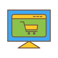 E-Commerce-Website-Vektorsymbol vektor