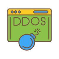 Ddos-Angriffsvektorsymbol vektor