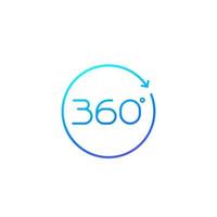 360 Symbol mit Pfeil vektor