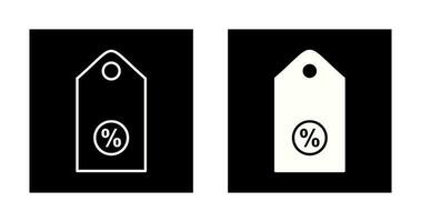 einzigartiges rabatt-tag-ii-vektorsymbol vektor