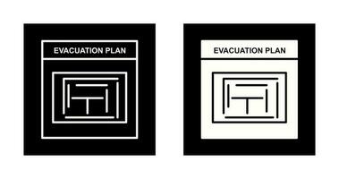 Evakuierungsplan-Vektorsymbol vektor