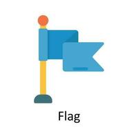 flagga vektor platt ikon design illustration. sporter och spel symbol på vit bakgrund eps 10 fil