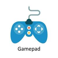 gamepad vektor platt ikon design illustration. sporter och spel symbol på vit bakgrund eps 10 fil