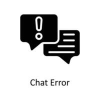 chatt fel vektor fast ikon design illustration. användare gränssnitt symbol på vit bakgrund eps 10 fil