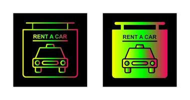 Mieten Sie ein Auto-Vektorsymbol vektor