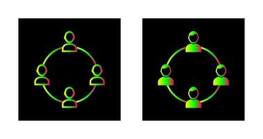 unik nätverk grupp vektor ikon