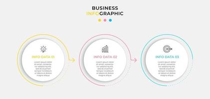 vektor infographic design affärsmall med ikoner och 3 tre alternativ eller steg kan användas för presentationsprocesser