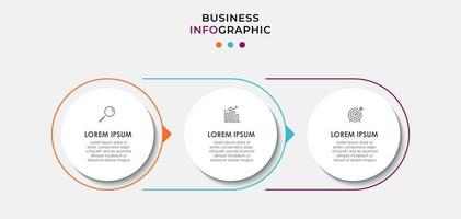 vektor infographic design affärsmall med ikoner och 3 tre alternativ eller steg kan användas för presentationsprocesser