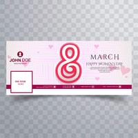 Frauentag facebook Cover-Design vektor