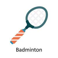 Badminton Vektor eben Symbol Design Illustration. Sport und Spiele Symbol auf Weiß Hintergrund eps 10 Datei