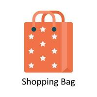 Einkaufen Tasche Vektor eben Symbol Design Illustration. E-Commerce und Einkaufen Symbol auf Weiß Hintergrund eps 10 Datei