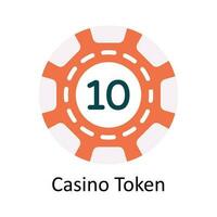 kasino tecken vektor platt ikon design illustration. sporter och spel symbol på vit bakgrund eps 10 fil