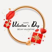 Valentinstag Hintergrund Design mit realistischen Lippen und Herz vektor