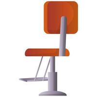 barberare eller salong stol element i brun och grå Färg. vektor