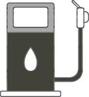 illustration av bränsle pump ikon i grå och vit Färg. vektor