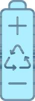 Batterie Recycling Symbol im Blau Farbe. vektor