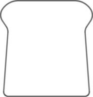 schwarz Gliederung Illustration von Brot Scheibe Symbol. vektor