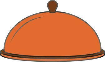 cloche ikon eller symbol i brun och orange Färg. vektor