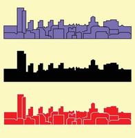 new york albany city silhouette vektor