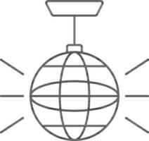 Disko Ball Symbol im schwarz Linie Kunst. vektor