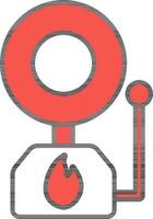 Feuer Alarm Symbol im rot und Weiß Farbe. vektor