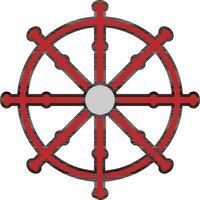 Illustration von Ruder Symbol im rot und grau Farbe. vektor