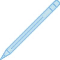 Blau Bleistift Symbol auf Weiß Hintergrund. vektor