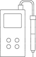 isoliert ph Meter Symbol im Gliederung Stil. vektor