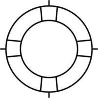 Rettungsring Symbol im schwarz Umriss. vektor