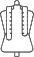 Illustration von Dummy mit Messung Band Symbol. vektor