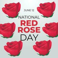 National rot Rose Tag Design Vorlage. rot Rose Illustration. Rose Vektor Design. eben Blumen- Design.