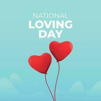 National liebend Tag mit Herz gestalten Design. National liebend Tag. Herz gestalten zum Liebe. vektor